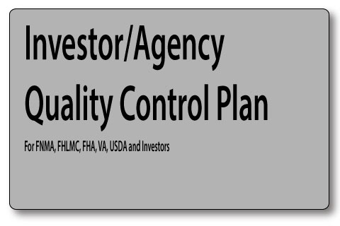 Mortgage Quality Control Plan for lenders, bankers and correspondents
