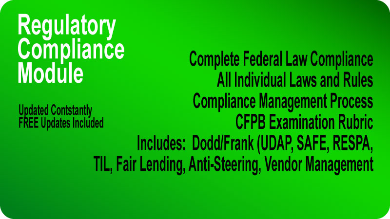 Mortgage Regulatory Compliance Policies and Procedures